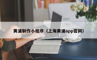 阳谷黄浦制作小程序（上海黄浦app官网）
